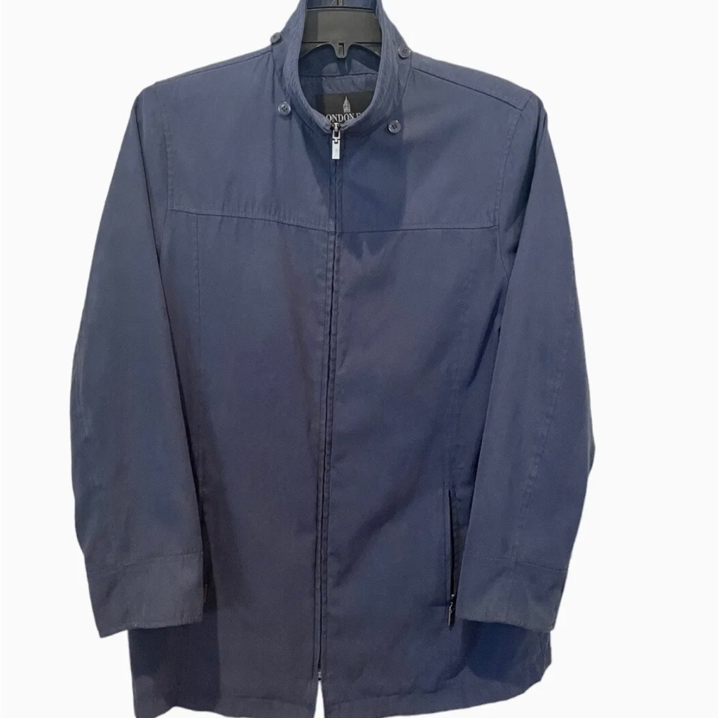 London Fog Jacket Womens Medium Full Zip Navy